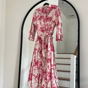 - 🌺Zara Fuchsia Floral Cotton Dress🌺
